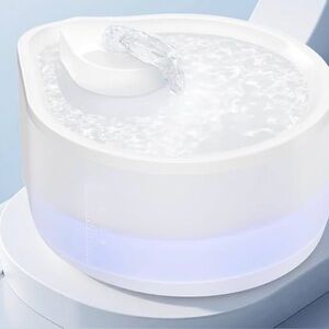 Cat Water Fountain, Dewdrop Contour with LED Light, Pet Water Fountain